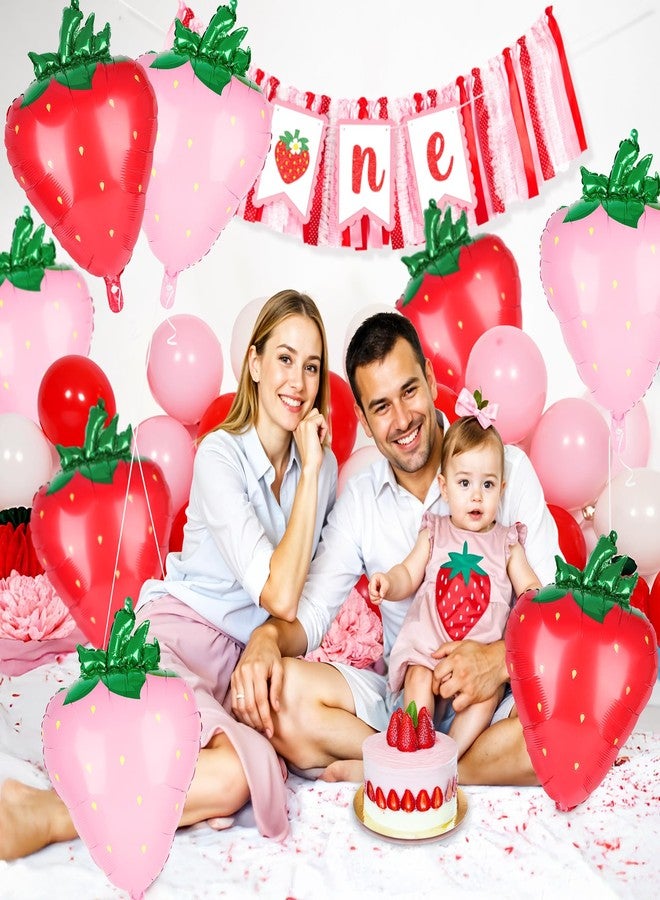 Kriyokiaa 8 PCS Strawberry Balloons, 28" Berry First Foil Balloon Shortcake Birthday Decor Perfect for Strawberry Birthday Party, Baby Shower Decorations - Image 5