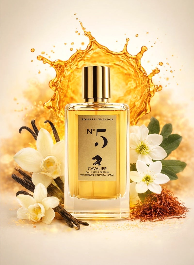 Cavalier Perfume Elegant Unisex Perfume Cavalier Rossetti Matador No. 5 Eau de Parfum 100ml | Long Lasting Unisex Perfume with Amber, Vanilla, Floral Blend & Musky Fragrance | Eau de Parfum - Image 1