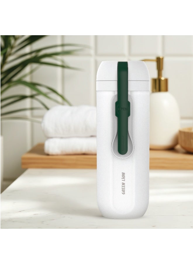 جرين ليون بيديه جو محمول مع خزان مياه مدمج سعة 350 مل / وضعان للرش (ضغط عالي ومنخفض) / شاشة عرض بطارية LED / تصميم سريع التعبئة / مقاوم للماء IPX6 / شحن من النوع C - أبيض - Image 2