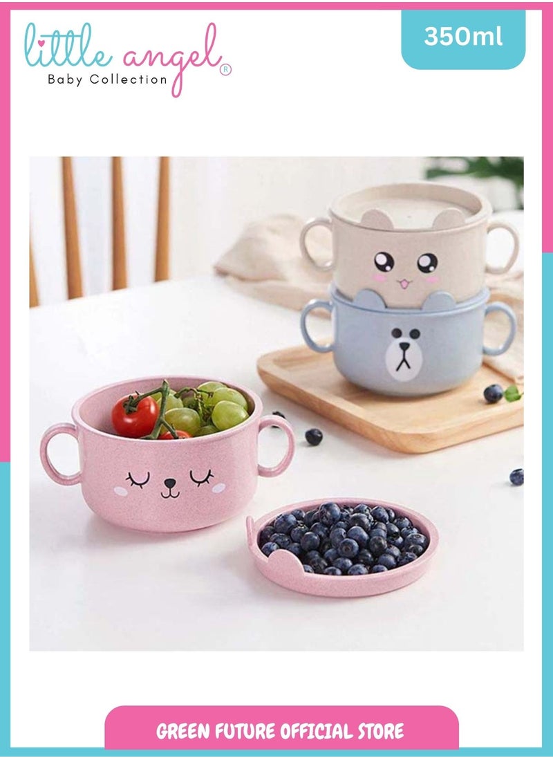 Little Angel - Kids Bowls Feeding Bowl With Handle - Blue - Image 1