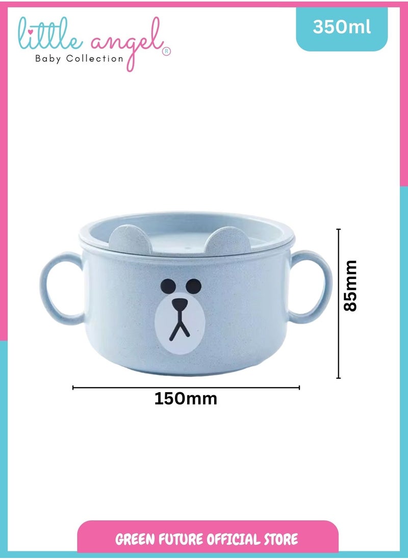 Little Angel - Kids Bowls Feeding Bowl With Handle - Blue - Image 1