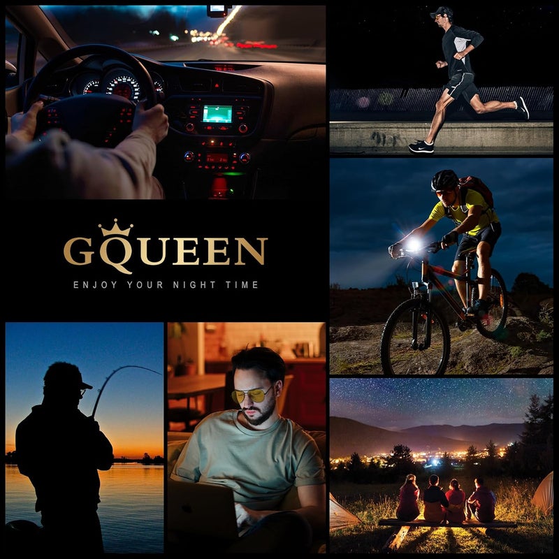 نظارات شمسية مقوسة GQUEEN للرجال والنساء، إطار مرن من نوع TR90، مناسبة للقيادة والصيد وركوب الدراجات والتنزه والجولف والأنشطة الرياضية، مع حماية من الأشعة فوق البنفسجية (UV400). - Image 5