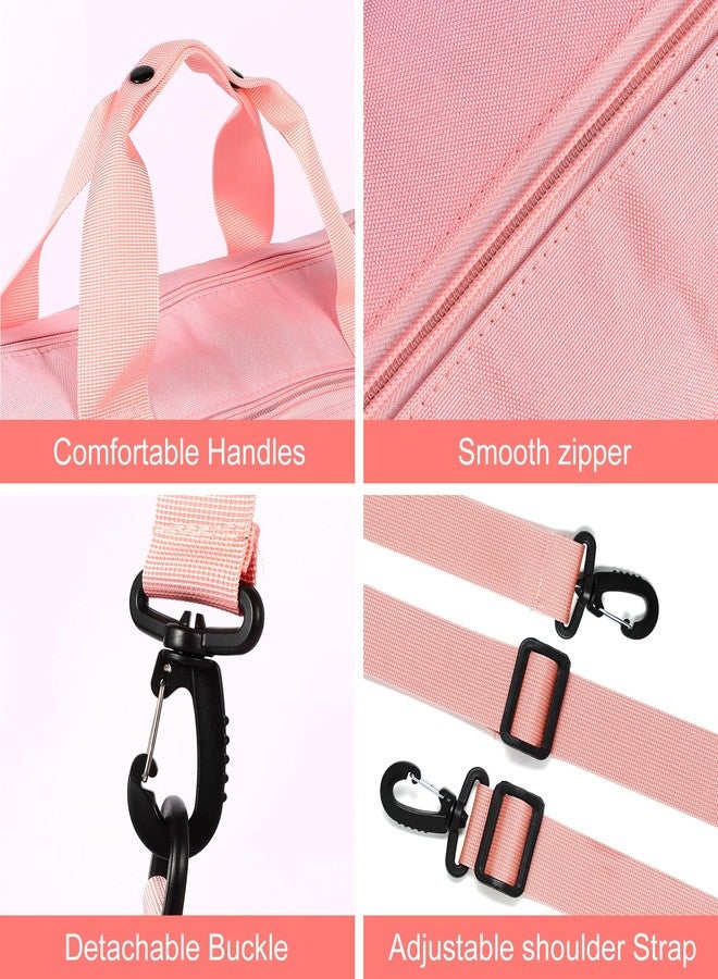 SAIWEILAI ONLINE Dance Ballet Bag for Girls Sport Gym Duffle Bags Overnight Travel Bags Fun Dance Workout Duffel Bag Toddler Kid Cute Bag for Dancers, Girls, Teens, Student Athletes, Pink, Dance Bag - Image 3