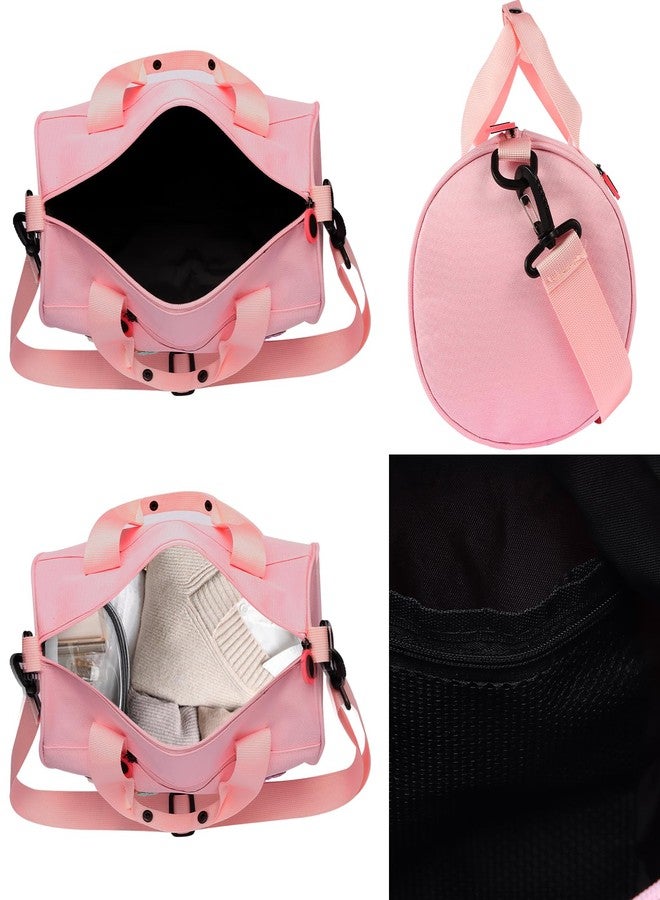 SAIWEILAI ONLINE Dance Ballet Bag for Girls Sport Gym Duffle Bags Overnight Travel Bags Fun Dance Workout Duffel Bag Toddler Kid Cute Bag for Dancers, Girls, Teens, Student Athletes, Pink, Dance Bag - Image 4
