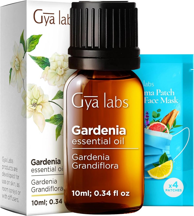 Gya Labs Gardenia Essential Oil - 0.34 Fl Oz - for Hair, Skin, Diffuser, Aromatherapy & DIY Candle Making Scent - Image 1