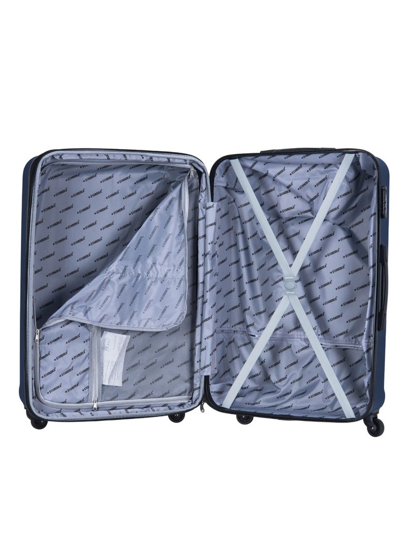 4 Pack Of Hardside Spinner Number Locked Luggage Trolley