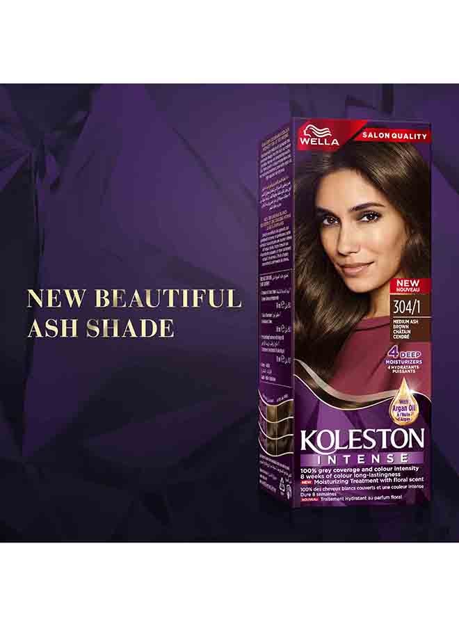 WELLA Koleston Intense Hair Color 304/1 Medium Ash Brown - Image 3