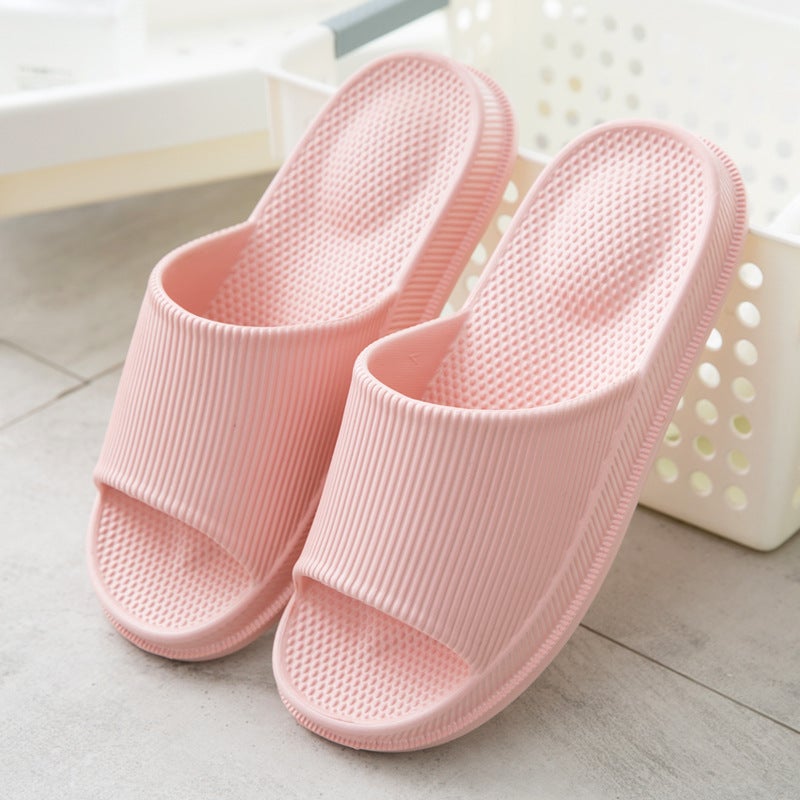 2024 Couples Home Slippers Non-Slip Thick Sole Pink 