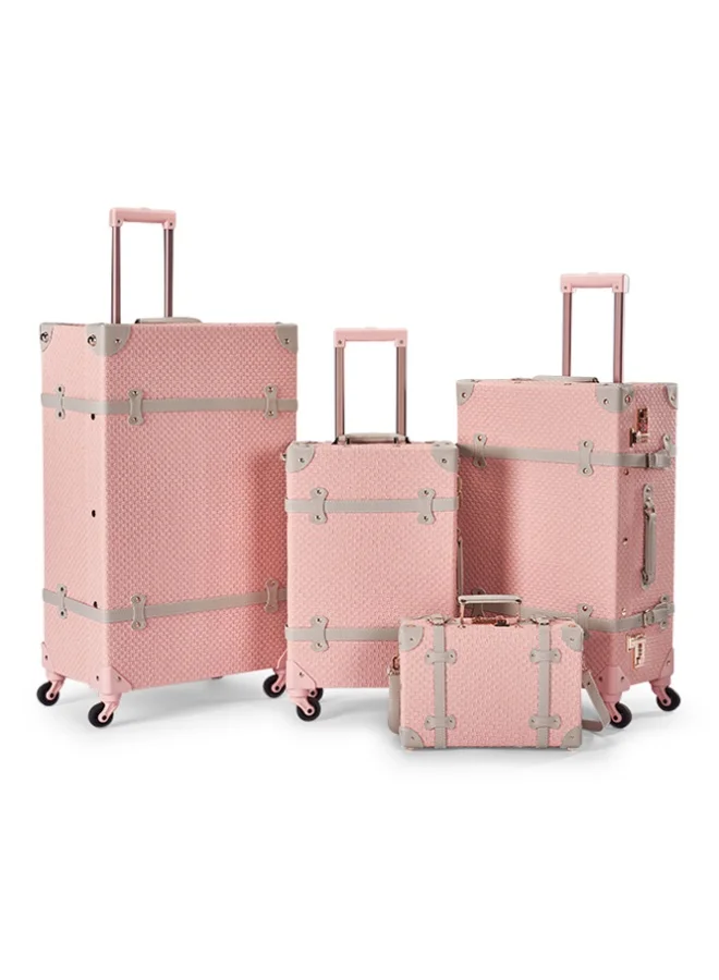 Limra Travel Bags Classic Leather Luggage 4 Pcs Set 28''-24''-20'''-13'''Inches