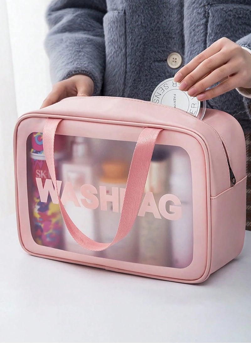 Clear Travel Makeup Bag Set for Women – Portable Cosmetic Bag Waterproof PVC with Compartments, Organizer Storage Case for Makeup, Toiletries and Accessories, 3-Piece Cosmetic Pouch Set, Lightweight and Easy to Carry – Multicolor - Image 4