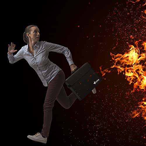 FLASLD Fireproof Document Bags, 15x12x5” Large Fireproof & Water Resistant Bag, Holder Home Office Portable Filing Storage for Valuables, Fireproof Folder FireSafe Box for Cash, Passport - Image 4