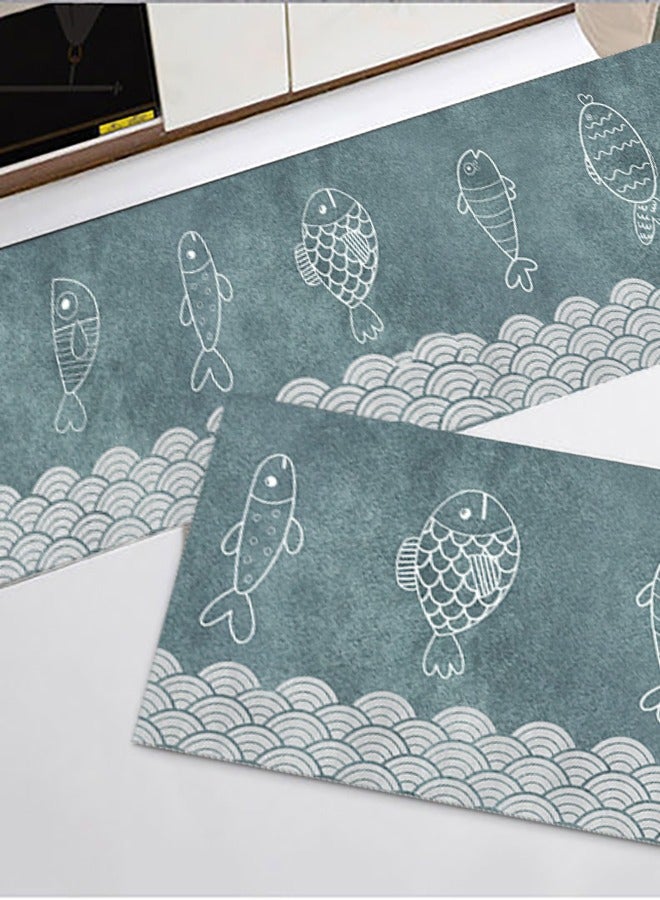 Arabest Anti-slip Kitchen Mat Set 2 Pieces Non Skid Waterproof Kitchen Rugs and Runner Sets Kitchen Floor Mat 15.7"x23.6"+15.7"x47.2" - Image 2