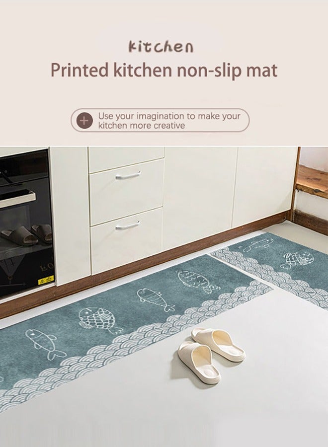 Arabest Anti-slip Kitchen Mat Set 2 Pieces Non Skid Waterproof Kitchen Rugs and Runner Sets Kitchen Floor Mat 15.7"x23.6"+15.7"x47.2" - Image 5