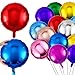 Deekin 200 Pieces 18 Inch Round Shaped Foil Balloons Foil Helium Balloons New Year Balloon Color Kids Party Balloons for New Year Decorations Baby Shower Graduation Decorations Birthday Wedding - Image 2
