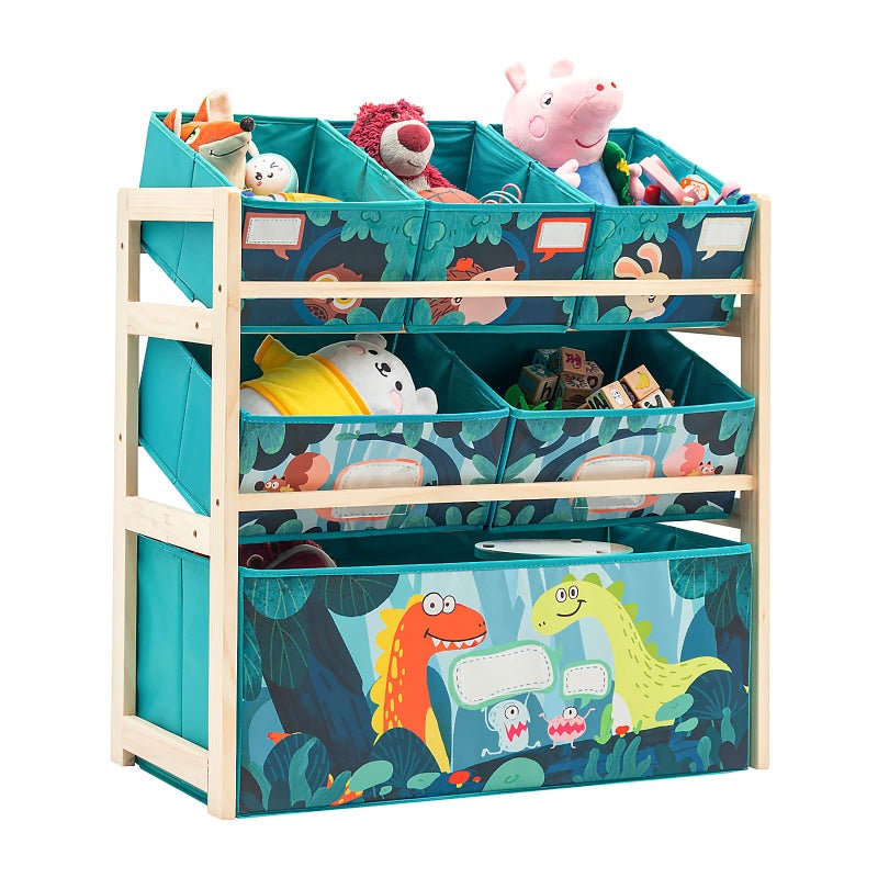 Jomifin Kids Toy Organizer for Boys Girls 6 Storage Bins Large Storage Capacity Best Toy Storage Solution for Playroom Nursery Green - Image 2