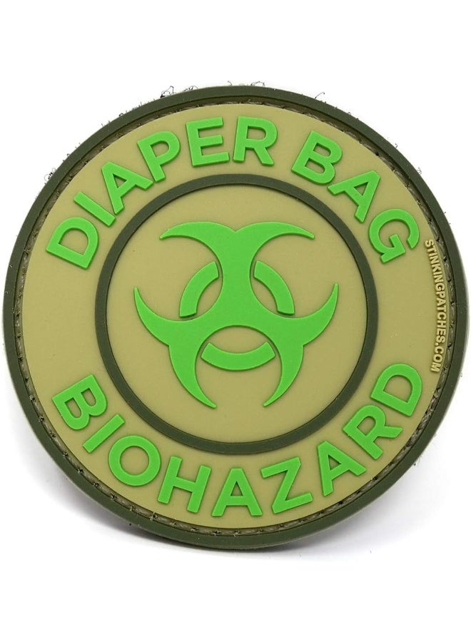 Stinking Patch Co. Stinking Patch Co. Tactical Diaper Bag Biohazard PVC Patch  - Image 1