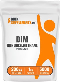 BULKSUPPLEMENTS.COM .com DIM Powder - Diindolylmethane Powder, DIM Supplement for Men & Women - DIM 200mg, Gluten Free - 200mg per Serving, 1kg (2.2 lbs) (Pack of 1)  - Image 1