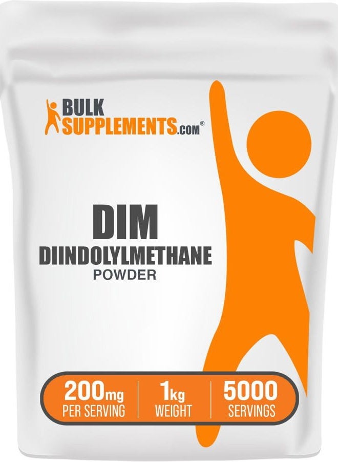 BULKSUPPLEMENTS.COM .com DIM Powder - Diindolylmethane Powder, DIM Supplement for Men & Women - DIM 200mg, Gluten Free - 200mg per Serving, 1kg (2.2 lbs) (Pack of 1) - Image 1