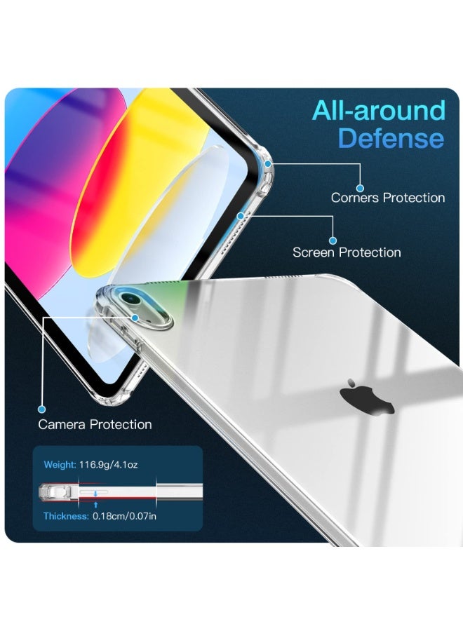 general Clear Case for iPad (A16) 11th Generation 11 Inch 2025, iPad 10th Generation Case 10.9 Inch 2022, Slim  Lightweight Soft TPU Transparent Back Protective Cover - Image 4
