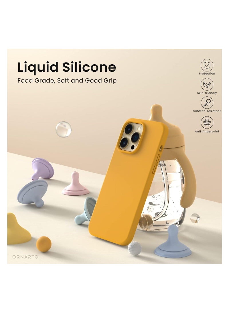 إيف iPhone 15 PRO MAX CASE 6.7 بوصة مطاط السيليكون السائل ، لمسة حريرية ناعمة ، غلاف خلفي مضاد للخدش - Image 2