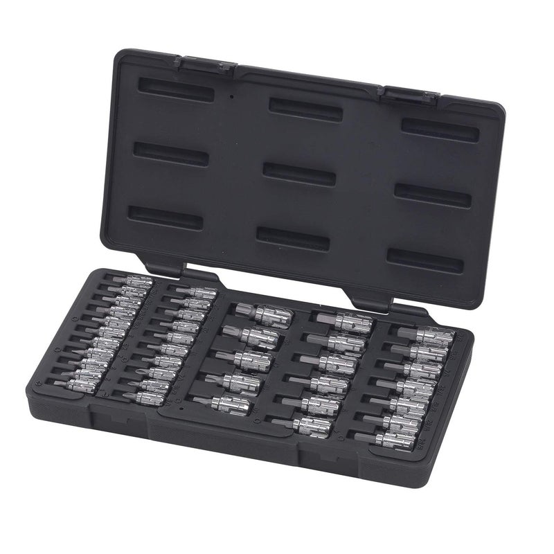 GEARWRENCH 39 Pc 14 38 Drive PassThru Bit Socket Set Standard HexSlottedPhillipsTorx SAEMetric 890040