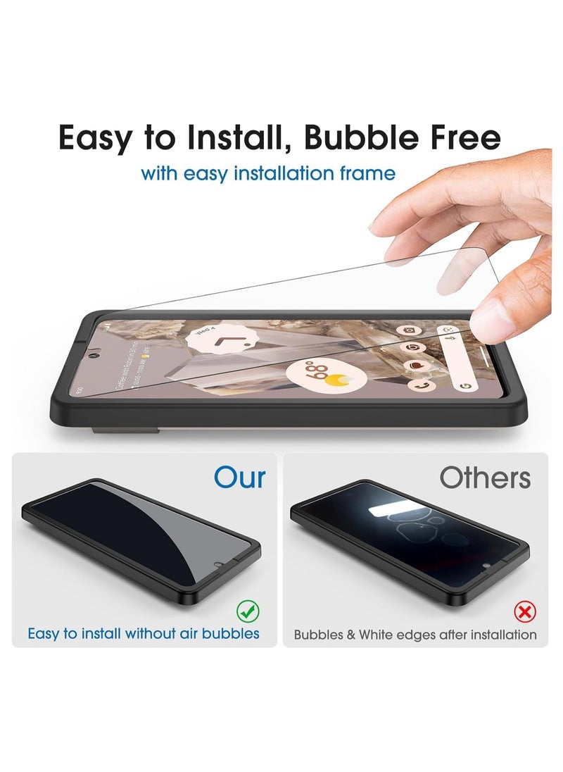 Amfilm amFilm 3+1 Pack for Google Pixel 8 Pro Screen Protector 6.7" Tempered Glass, Ultrasonic Fingerprint Compatible, with Easy Installation Frame, Anti Scratch, Bubbles-Free, Case Friendly  - Image 5