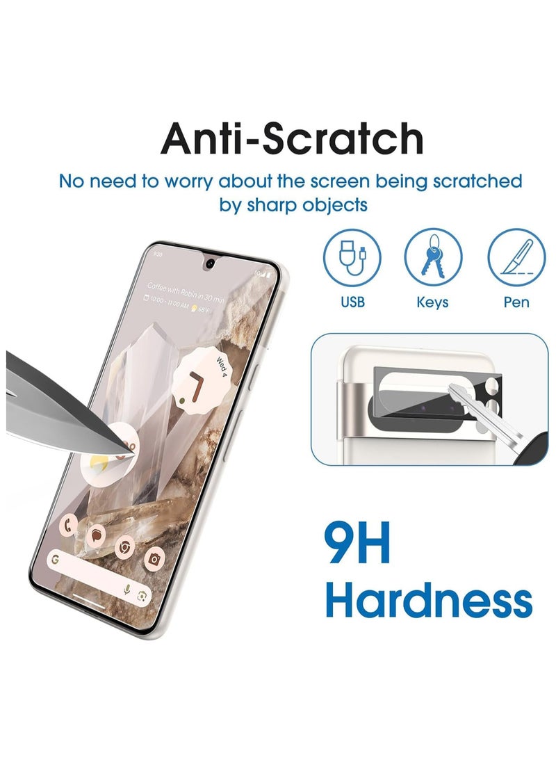 Amfilm amFilm 3+1 Pack for Google Pixel 8 Pro Screen Protector 6.7" Tempered Glass, Ultrasonic Fingerprint Compatible, with Easy Installation Frame, Anti Scratch, Bubbles-Free, Case Friendly  - Image 4
