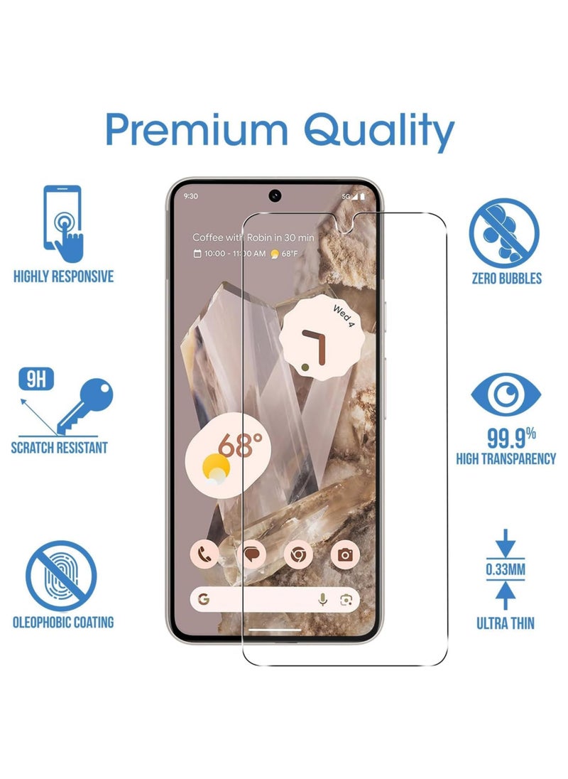 Amfilm - amFilm 3+1 Pack for Google Pixel 8 Pro Screen Protector 6.7" Tempered Glass, Ultrasonic Fingerprint Compatible, with Easy Installation Frame, Anti Scratch, Bubbles-Free, Case Friendly - Image 1