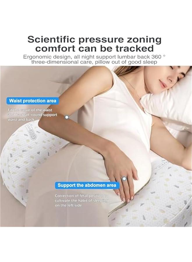 TRASSLE Pregancy Pillows for Sleeping, Maternity Pillow, Pregnancy Body Pillow Support for Back, Legs, Belly, HIPS of Pregnant Women, Detachable and Adjustable with Pillow Cover (Grey, Small)  - Image 2