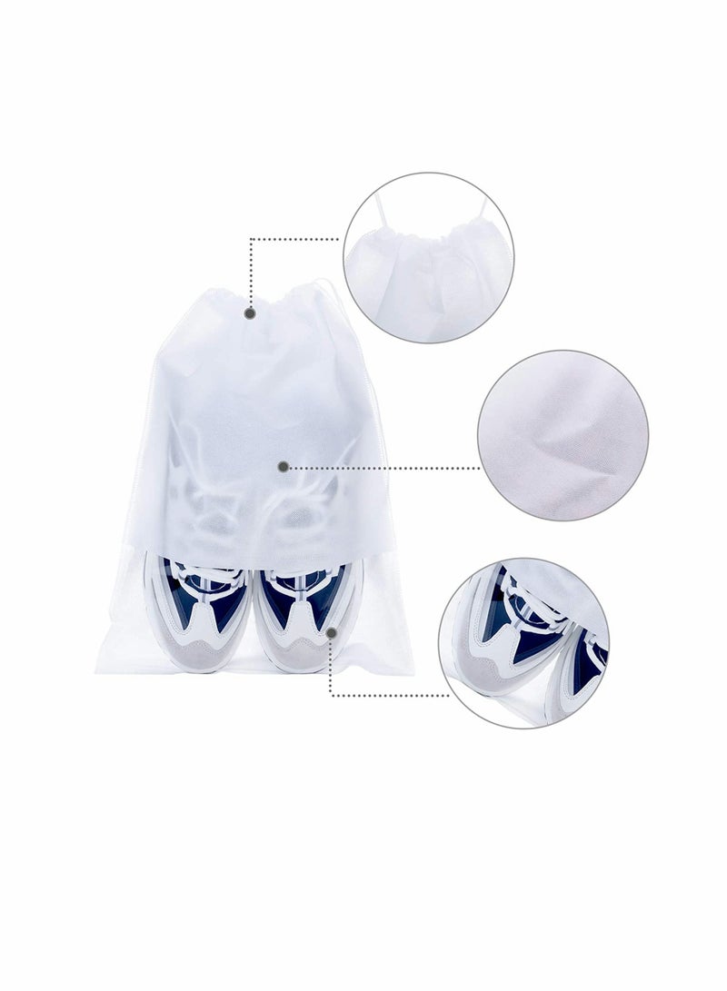 12 PCS Travel Shoe Storage Bag Non-Woven Storage Bag Portable Shoes Pouch with Transparent Window for Daily and Travel Use - Image 3