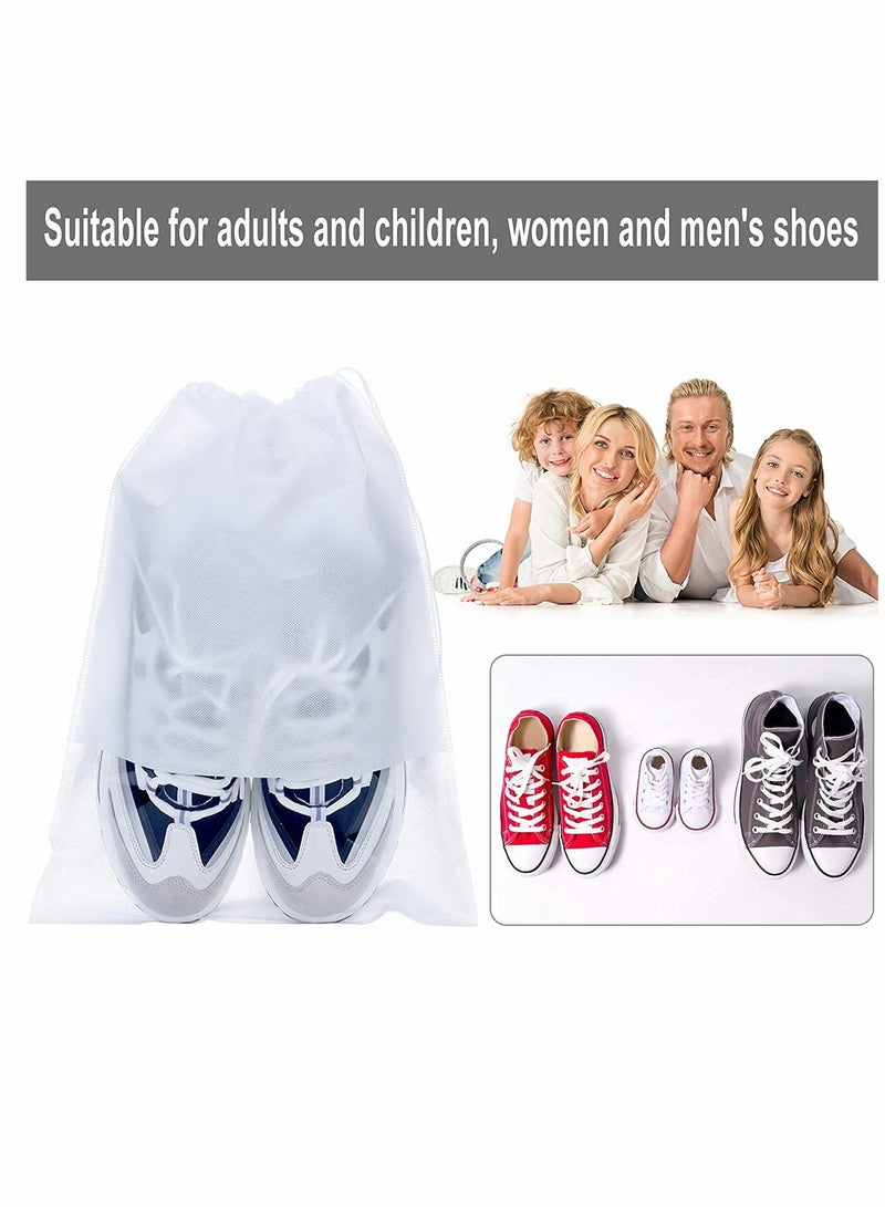12 PCS Travel Shoe Storage Bag Non-Woven Storage Bag Portable Shoes Pouch with Transparent Window for Daily and Travel Use - Image 4