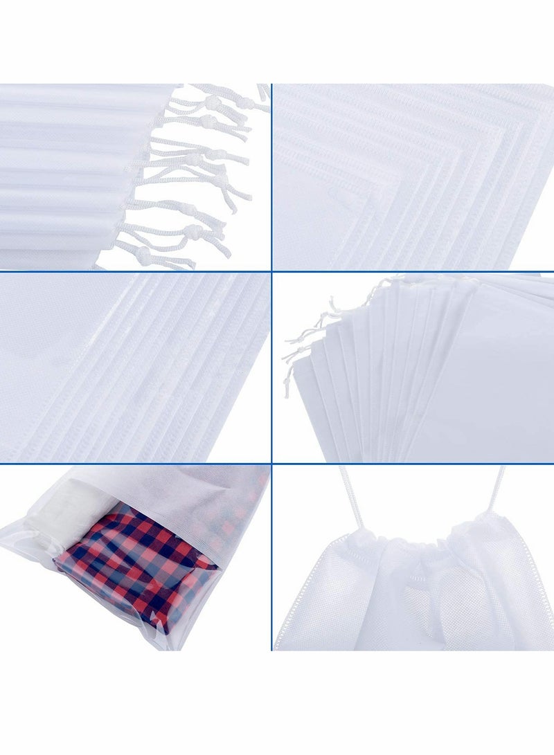 12 PCS Travel Shoe Storage Bag Non-Woven Storage Bag Portable Shoes Pouch with Transparent Window for Daily and Travel Use - Image 5