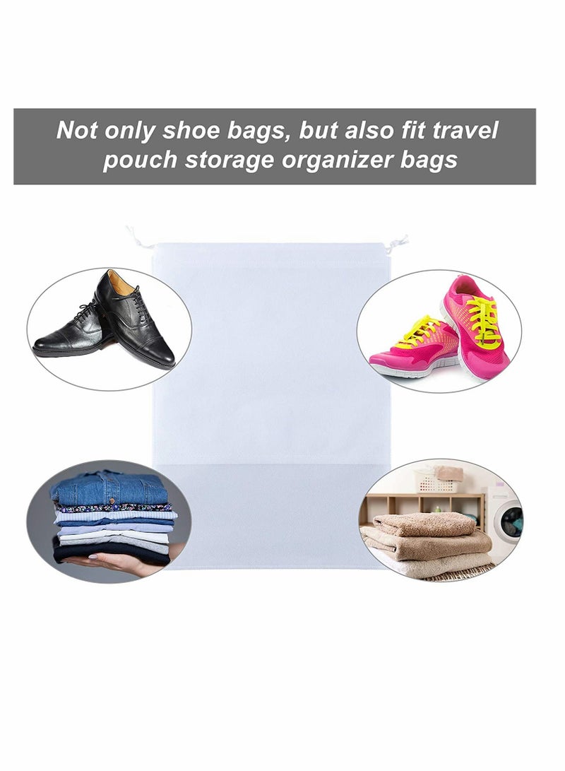 12 PCS Travel Shoe Storage Bag Non-Woven Storage Bag Portable Shoes Pouch with Transparent Window for Daily and Travel Use - Image 2