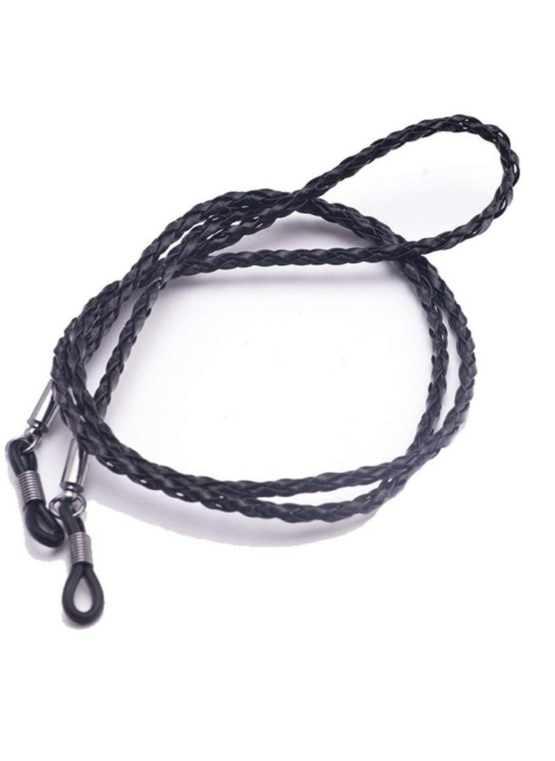 Generic Black Leather Glasses Chain 