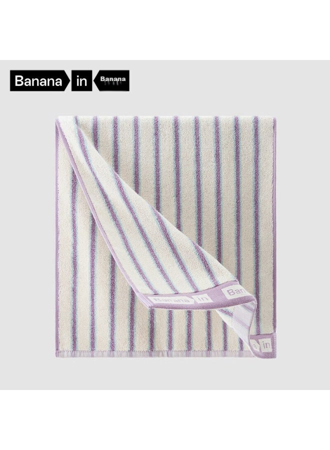 Bananain 301h Towel For Men And Women, 100% Pure Cotton, 3a Antibacterial, Home Use, Bathing, Face Washing, Absorbent, Thickened Face Cloth - Purple - Image 1