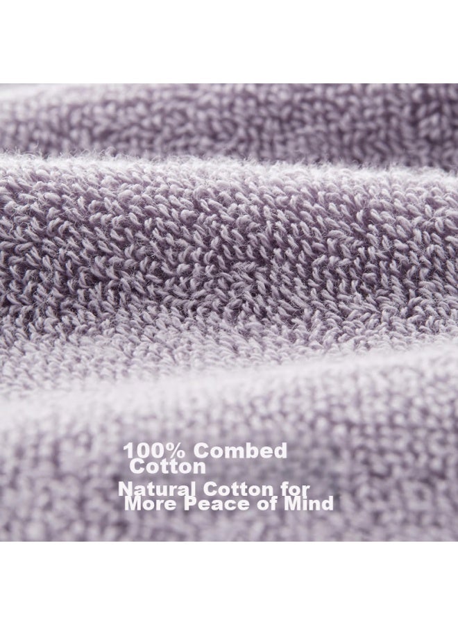 Bananain 301h Towel For Men And Women, 100% Pure Cotton, 3a Antibacterial, Home Use, Bathing, Face Washing, Absorbent, Thickened Face Cloth - Purple - Image 3