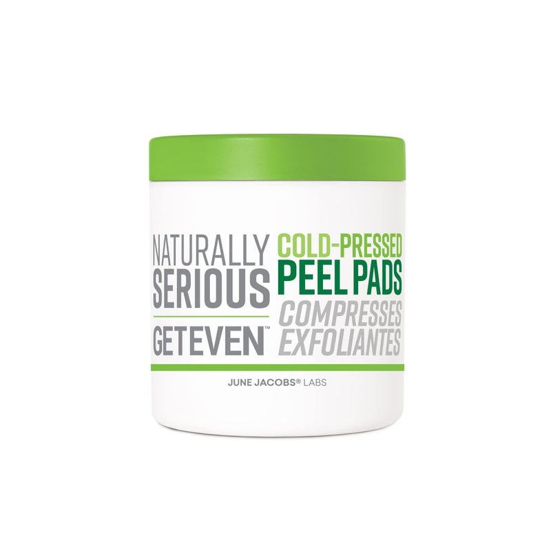 Naturally Serious | Get Even Cold-Pressed Peel Pads, Exfoliating Pads For Uneven Texture, Peel Pads For Sensitive Skin, Vegan Skincare, Cruelty-Free Skincare - Image 1