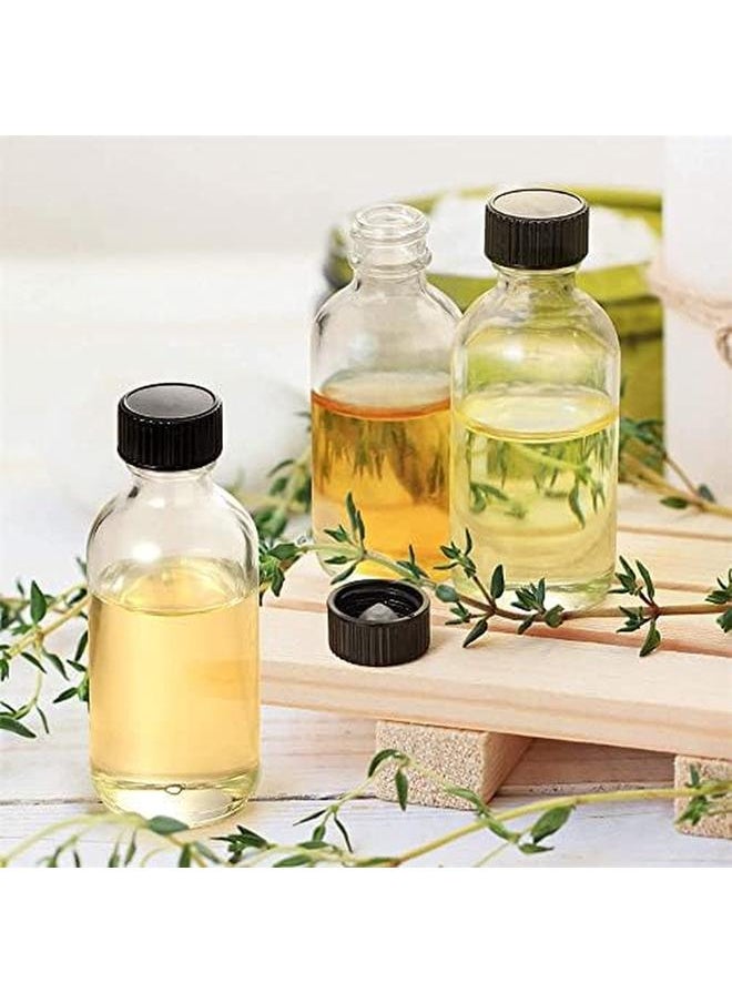 Generic Transparent Small Glass Bottle With Lid 3 Stainless Steel Funnels Boston Round Sample Bottle Mini Travel Bottle 6 Pieces 60Ml 2Oz  - Image 4