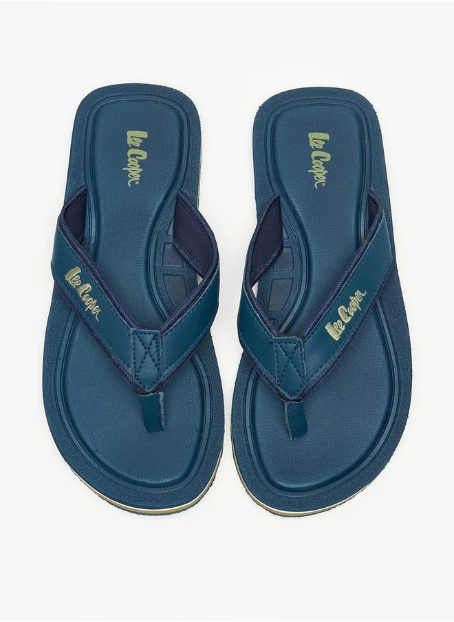 Lee Cooper Men's Logo Embroidered Flip Flops