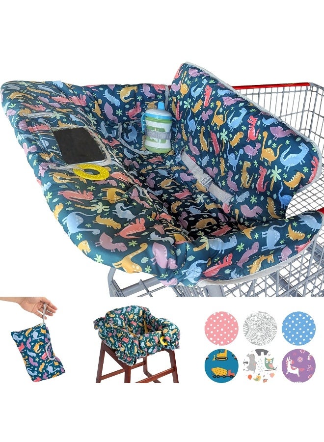 Suessie Shopping Cart Cover and High Chair Cover, Dinosaurs - Image 1