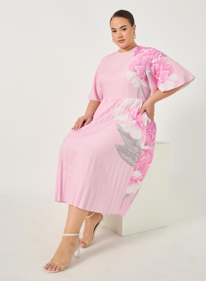 Styli Floral Pleated Dress  - Image 1