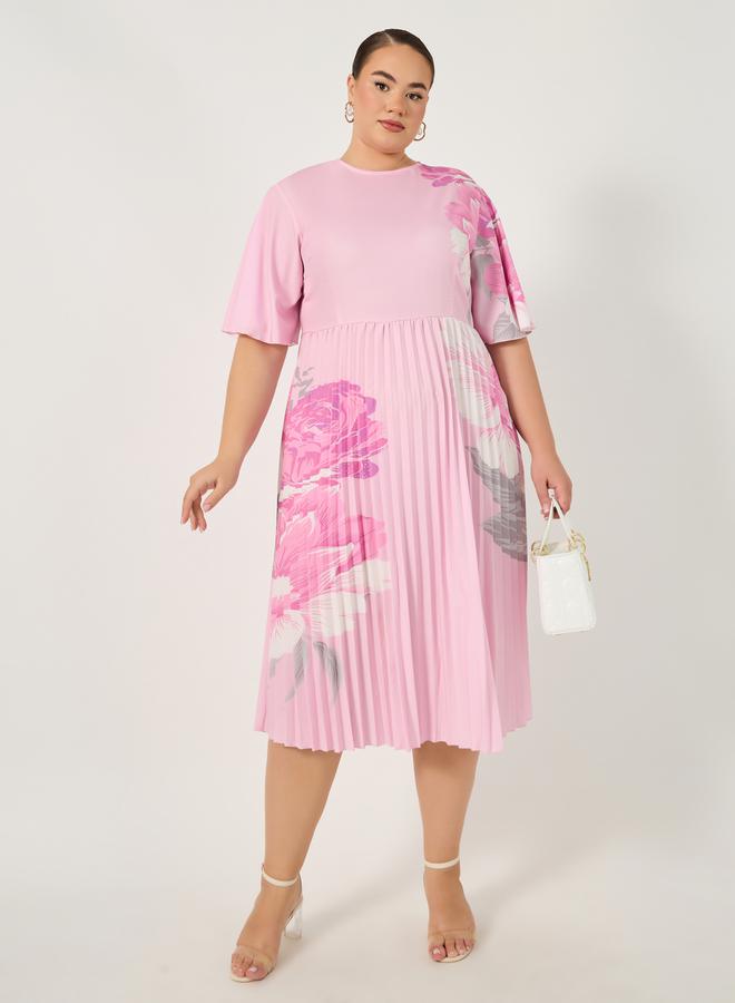 Styli Floral Pleated Dress  - Image 2