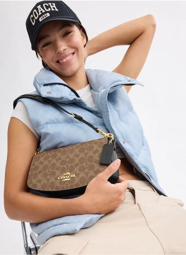 coachoutlet - Coach Andrea Shoulder Bag In Signature Canvas - Image 1
