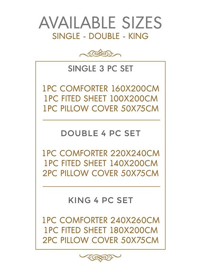 Hotel Linen Klub - Down Alternative Comforter  Set -Ultra Soft Brushed Stripe Microfiber Fabric, 200GSM Soft Fibersheet Filling, Size : King  240 x 260cm , Color: Royal Blue - Image 1