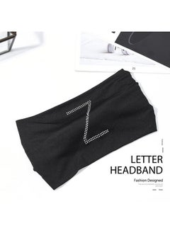 Letters Crystal Headband Rhinestone Black Head Wraps Wide Knotted Head Band Turban Party Night Club Hairbands Glittery Hair Accessories For Women And Girls (Z, Black) - pzsku/Z23DFAA1CBBC64D03F03DZ/45/_/1735566958/df683024-4323-4f74-86f8-d47cc0730774