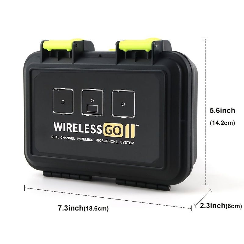 Black Multislot Wireless Microphone Organizer Case Hard Shell Storage - Image 2