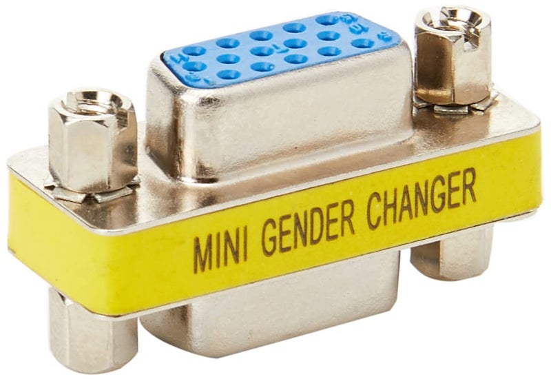 StarTech.com Slimline VGA HD15 Gender Changer - F/F - HD15 gender changer - VGA coupler - VGA gender changer (GC15HSF) - Image 1