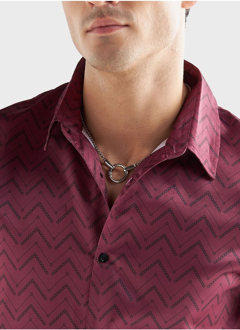 FAV Printed Regular Fit Shirt  - Image 3