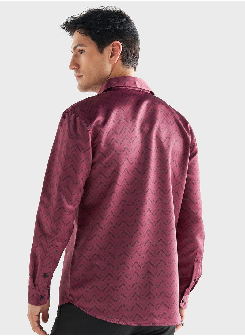FAV Printed Regular Fit Shirt  - Image 2