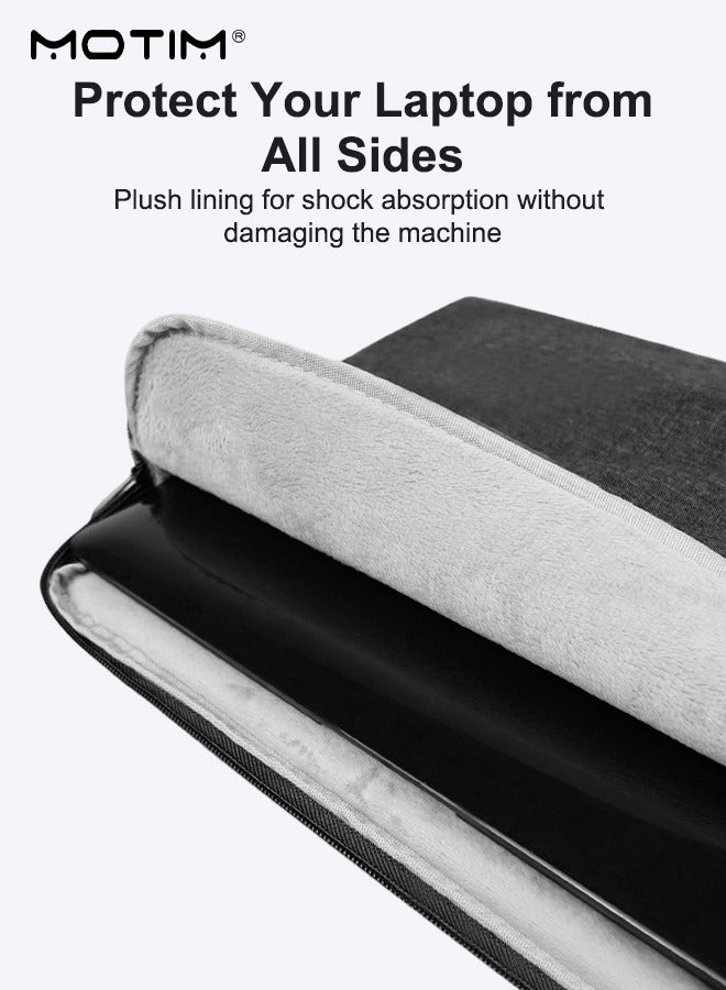 Motim Laptop Sleeve 13.3-14'', Shockproof Waterproof Laptop Bag Case, Portable Laptop Sleeve 13 Inch Laptop Protective Case Compatible with MacBook Air/Pro, 14-Inch MacBook Pro M4 / M3 / M2 / M1 2021-2024, 13-13.6 Inch Notebook - Image 4